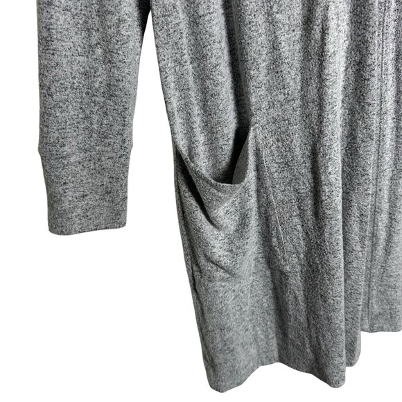 Soma Womens Large Heather Gray Soft Open Cardigan Loungewear Robe Pockets Rayon - Picture 5 of 11